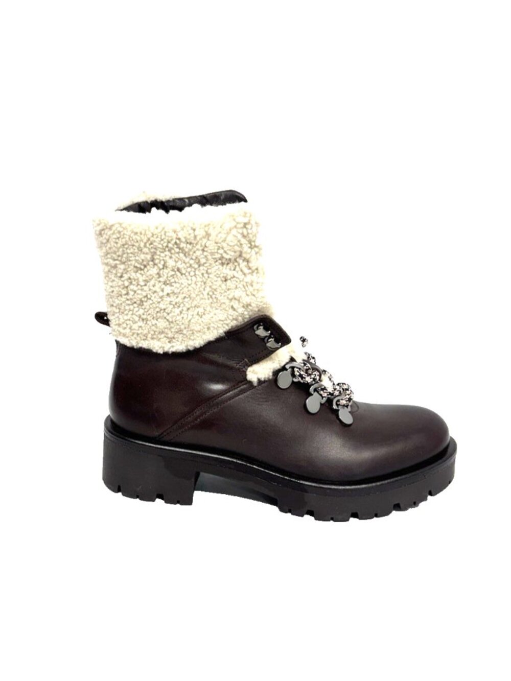 New! Aquatalia Jamie Hiking Boot Brown Leather Size 7.5 DD35